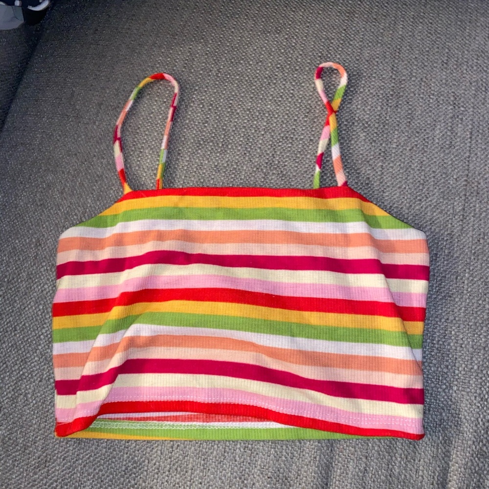 Forever 21 Striped Crop Top
